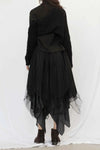 Marc Le Bihan 2590 Collection of Triple Tulle Silk Skirts Handmade in France MLB-2590-HEI Black